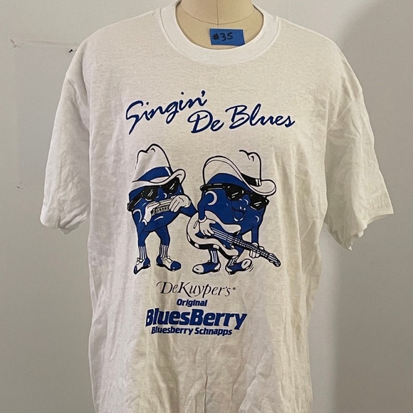 DeKuyper BluesBerry Schnapps 💙 Vintage Single Stitch Graphic T-Shirt, XL - Picture 1 of 6